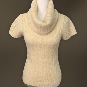 🎄Twiggy Cowl Neck Short Sleeve Sweater